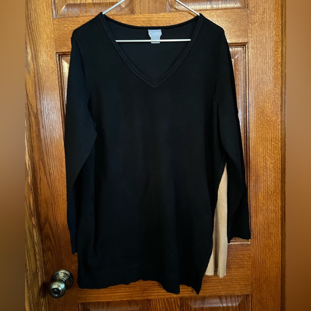 Chico's Black V-Neck Sweater